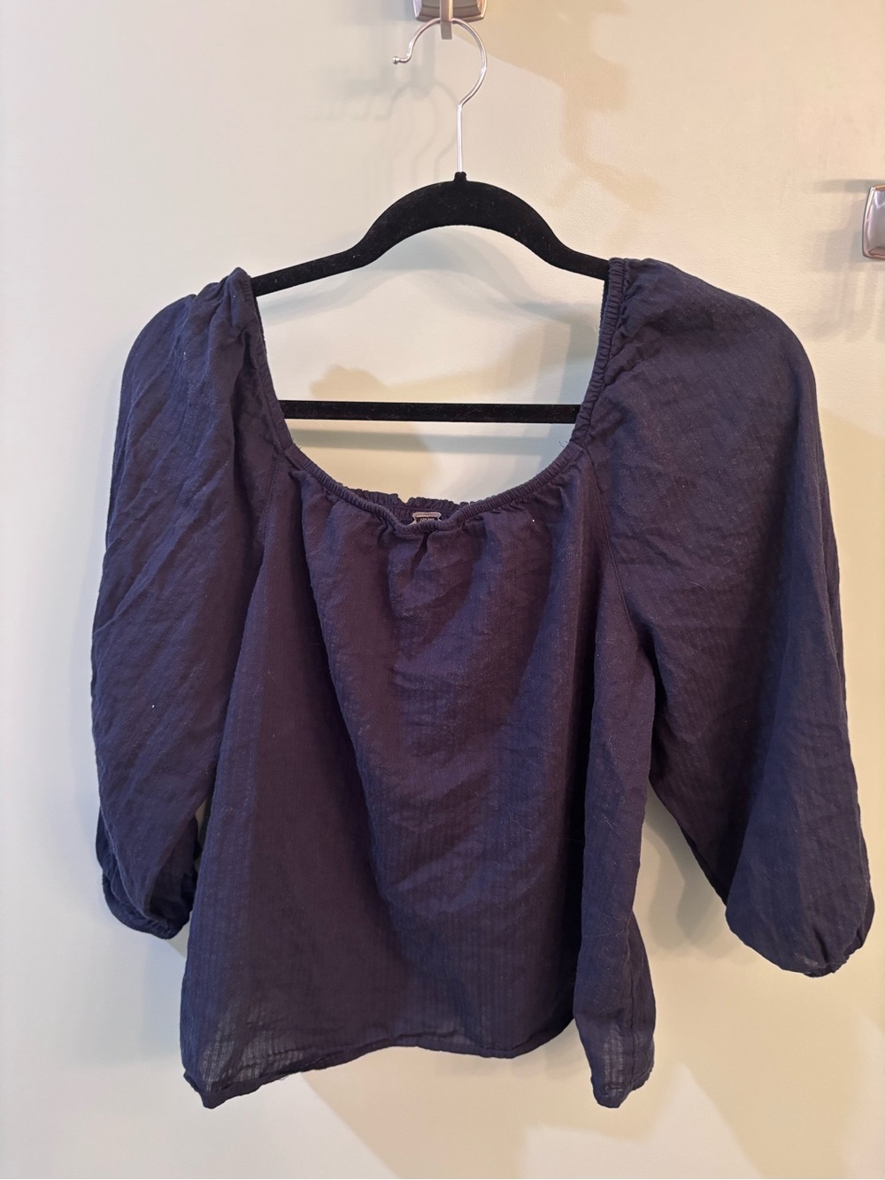 Banana republic Women's Navy Peasant Blouse - Medium
